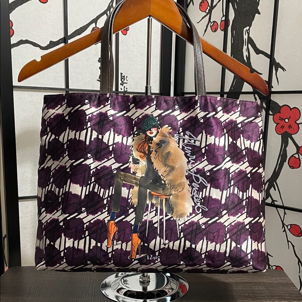 Purple Fashion-Illustration Tote Bag - Designer Style